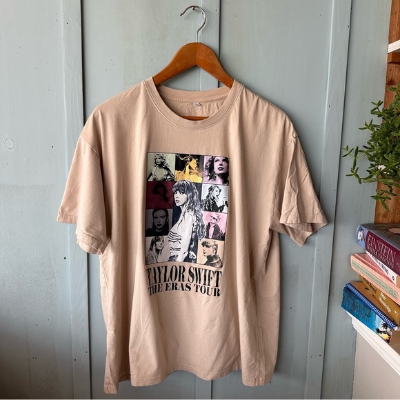 Taylor Swift Tops - Taylor Swift Beige Graphic Tee